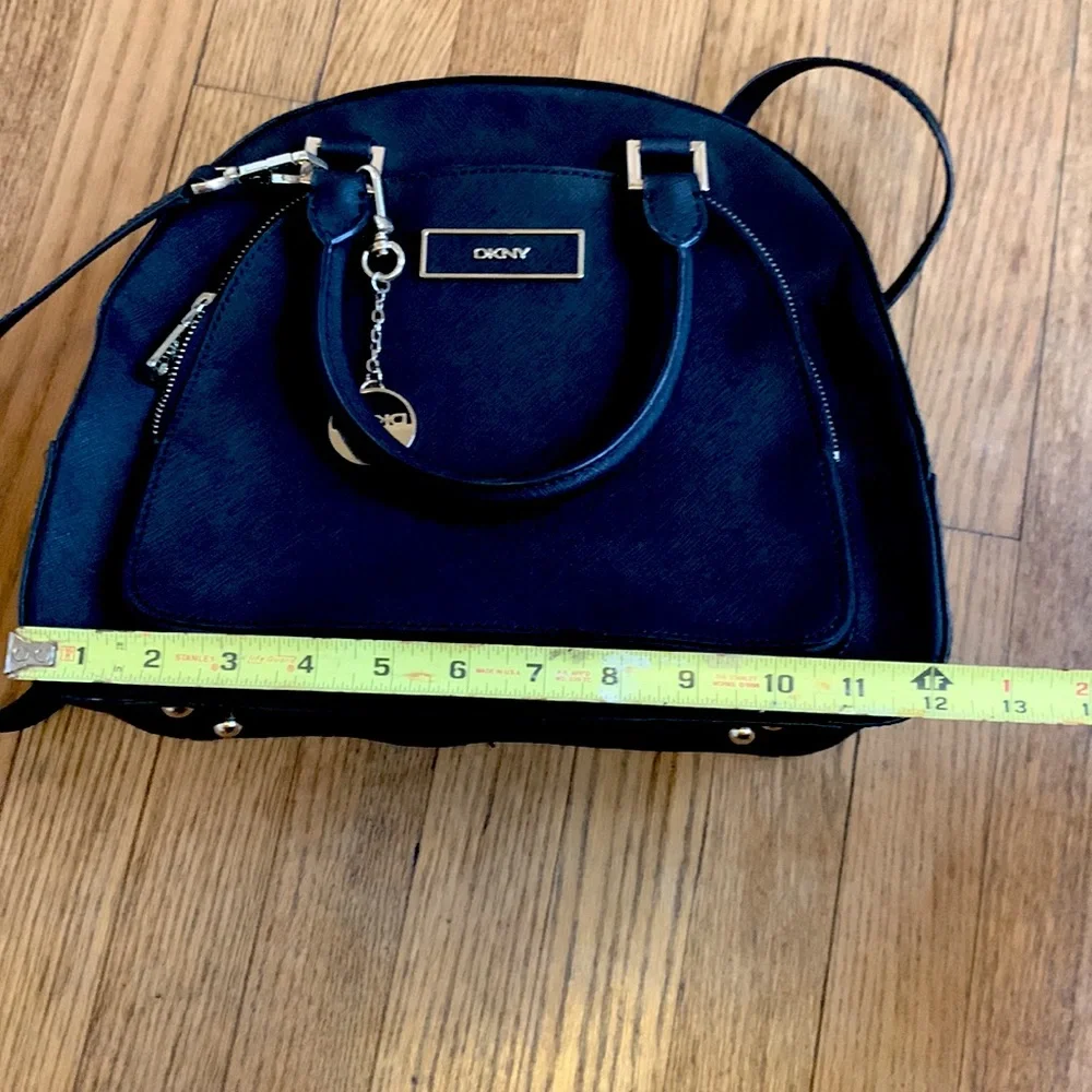 DKNY Saffiano Leather Top Zip Round Satchel - Picture 10 of 11